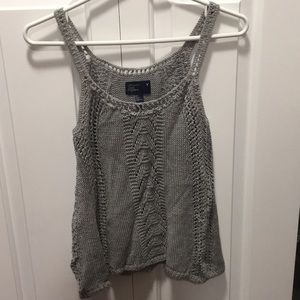 American Eagle Grey Flowy Top